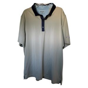 Rhone Gray Polo Shirt with Black Collar and Relaxed Fit